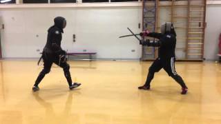 Rapier and Dagger vs Katana and Wakizashi sparring Tom vs Nick [upl. by Nongim]