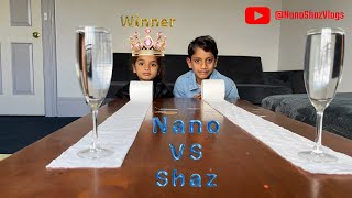 Tissue Roll Water Glass Game  NanoShazVlogs [upl. by Llerref]