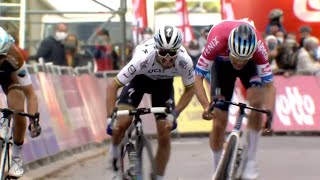 Incredible Sprint Julian Alaphilippe vs Mathieu van der Poel De Brabatnse Pijl [upl. by Anirtak]