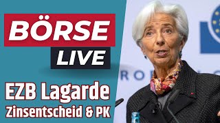 🚨 LIVE EZB Lagarde  EZBZinsentscheid amp Pressekonferenz  Auf deutsch  Geldpolitik Inflation [upl. by Yecam]