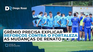 REFORÇOS CONTRA O FORTALEZA  GRÊMIO PRECISA EXPLICAR UMA COISA  NOVIDADE NO TIME [upl. by Rosalinda]