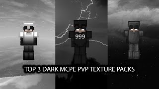 Top 3 Dark Mcpe Pvp Texture Packs FPS BOOST [upl. by Mauve]