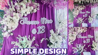 How to Make Debut Decoration Ideas  Birthday Backdrop Ideas [upl. by Einaeg]