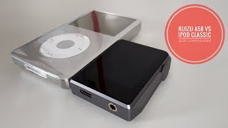 Ruizu A58 vs iPod Classic size comparison [upl. by Port]