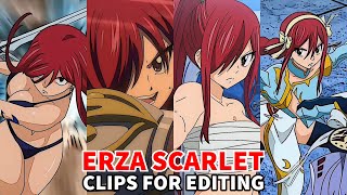 Erza Scarlet  fairytail  Clips For Editing  HIGH QUALITY [upl. by Laws]