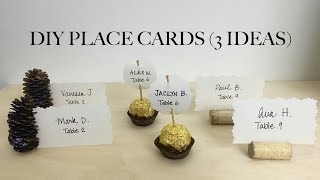 DIY Place Cards 3 Ideas [upl. by Jeu487]