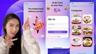 Design a simple UI from scratch for a Food App in Figma  For beginners [upl. by Imeon]