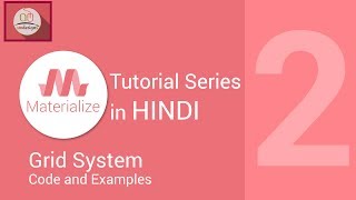 Materialize css tutorial in hindi  Grid system [upl. by Darken]