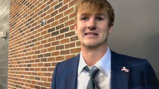 Luke Elzinga Interview  Missouri 30 Oklahoma 23 [upl. by Odille407]