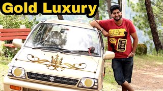 Modified Maruti 800 Converted into Luxury Car  Gold Paint Maruti 800 Modification by Engineer Singh [upl. by Endor]