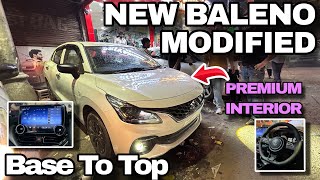 NEW BALENO MODIFIED 🔥 BASE TO TOP WITH NEW OFFER🔥 PREMIUM INTERIOR✅ balenomodification baleno [upl. by Ynaoj]