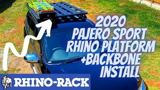 Rhino rack pioneer platform  backbone installation for 2020 pajero sport [upl. by Enitsirt141]