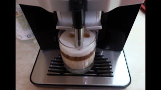 How to make awesome latte macchiato with Siemens EQ300 3 beans program of Latte Macchiato [upl. by Sandye448]