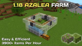 Easy 118 Moss Azalea Farm Tutorial  Minecraft Over 3900 Items Per Hour [upl. by Teece]