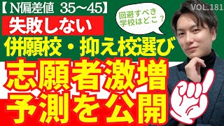 ＃181【中学受験】失敗しない併願校・抑え校選び！偏差値3545の志願者激増予測を公開！【女子編】 [upl. by Ewall20]