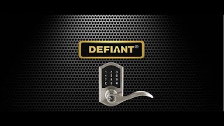 Defiant Touchpad Electronic Door Lever Installation [upl. by Ahtivak]