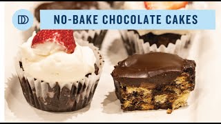 Chocolate NoBake Biscuit Cupcakes Greek Mosaiko [upl. by Blunt]