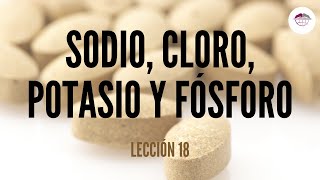 18 SODIO CLORO POTASIO Y FÓSFORO NUTRICIÓN ORTOMOLECULAR [upl. by Dougy]