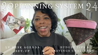 Louis Vuitton Desk Agenda affordable Setup  budgeting system amp savings challenge [upl. by Miche267]