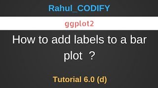 How to add labels to a bar plot using ggplot2  R Data Science Tutorial 60 d [upl. by Sigfrid]