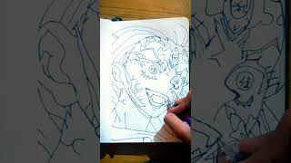 how to draw daki upper moon 6 shorts demonslayer [upl. by Naujad]