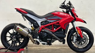 Ducati Hypermotard 939 2017 Exhaust sound Akrapovic titanium slip on [upl. by Annaul493]