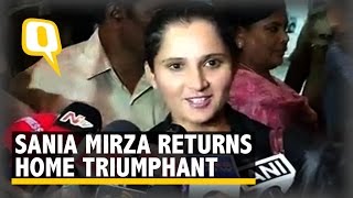 Sania Mirza Returns Triumphant Dedicates Her Success to India [upl. by Greenwood]