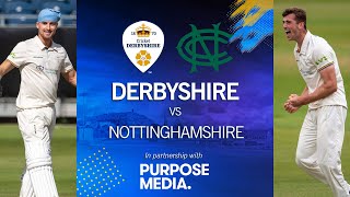 🔴 LIVE  Derbyshire vs Nottinghamshire  Day 1 [upl. by Tayib]