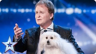 Marc Métral and his talking dog Wendy wow the judges  Audition Week 1  Britains Got Talent 2015 [upl. by Osrit]