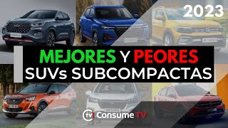 Las MEJORES y PEORES SUVs SUBCOMPACTAS que puedes comprar [upl. by Ateuqahs31]