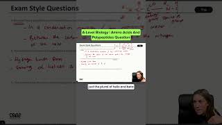 ALevel Biology  Amino Acids And Polypeptides Question [upl. by Dara]