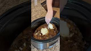 Easy Crockpot Beef Stroganoff RECIPE on dinnerin321com crockpot easyrecipe dinner recipe yummy [upl. by Hekking]