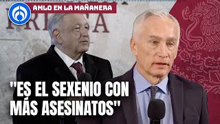 Agarrón entre AMLO y Jorge Ramos por cifra de muertos en México [upl. by Nahta]