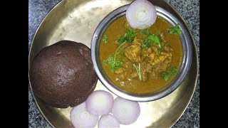 How to prepare Ragi Mudde Recipe😋ರಾಗಿ ಮುದ್ದೆ ಜೊತೆ ಚಿಕನ್ ಸಾರುChicken Saaru With Ragi Mudde [upl. by Molohs]