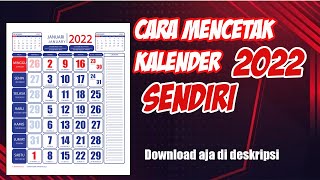 Cara Cetak Kalender 2022 Dengan Printer Sendiri  Download Template Kalender 2022 Gratis [upl. by Barbra]