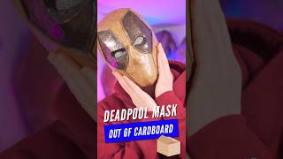 Making A Cardboard Deadpool Mask 📦 deadpool epiccardboardprops [upl. by Yatnoed]