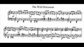 Jörg Demus plays Schumann Album für die Jugend Op68  8 Wilder Reiter [upl. by Zetniuq]