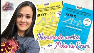 MEUS MATERIAIS DE ESTUDO  NÚMERO DE ACERTOS E NOTA NO ENEM l Dani Rosolem [upl. by Aldo]