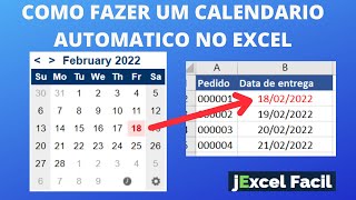 COMO FAZER UM CALENDARIO NO EXCEL AUTOMATICO E PERSONALIZADO [upl. by Flita]