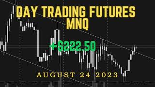 222 Day Trading Futures MNQ  Learning to Trade  082423 [upl. by Coplin]