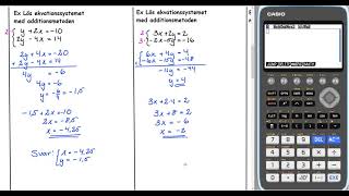 Matematik 2c Genomgång ekvationssystem additionsmetoden [upl. by Chen]