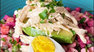 Receta de ensalada rusa con palta rellena [upl. by Aynad736]