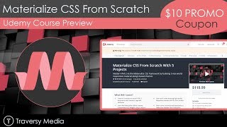 Udemy Course Alert  Materialize CSS With 5 Projects [upl. by Parrnell222]