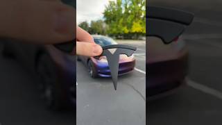 Blacking Out My Tesla’s Front Emblem 😤 [upl. by Hidie]