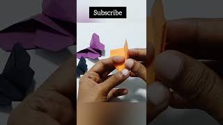 How to fold a paper butterfly short shortvideo origami [upl. by Ardnama]