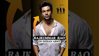 Rajkummar Rao On Indian Army 🇮🇳  rajkumar shorts indianarmy [upl. by Anallise]