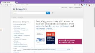 Research Methods  Finding Articles in SpringerLink [upl. by Hutchings726]