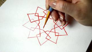 How to draw Islamic geometric patterns  اشكال هندسية اسلامية [upl. by Heigl]