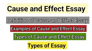 Cause and Effect Essay in UrduHindi Types of Essay  Examples of Cause and Effect Essay [upl. by Cocks976]