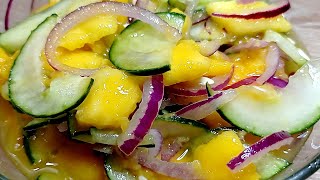 💥 Tres ingredientes 10 minutos y una ensalada increíblemente deliciosa ¡Pruébala 🤤🥭 [upl. by Eilyw222]